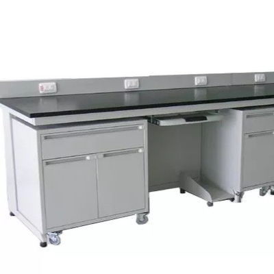 Phòng thí nghiệm Polypropylene Island Bench Ghế phòng thí nghiệm bằng gỗ bằng thép không gỉ