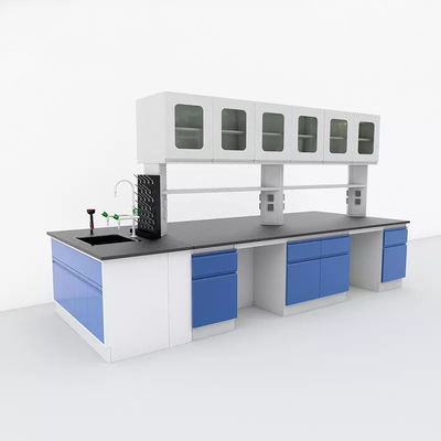 Wall Mounted Science Laboratory Table HPL Locker EDS Science Lab Bench