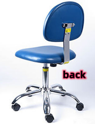 PU Leather Laboratory Stool Chair ESD Chair Antistatic Lab Stool With Backrest