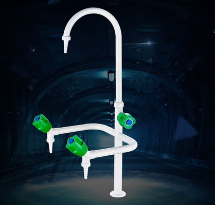 Gooseneck Lab Fittings Three Way Automatic Laboratory Water Faucet Sink Assay