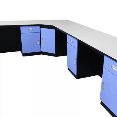 Solid Physiochemical Board Laboratory Island Bench Steel Sheet Science Lab Desk