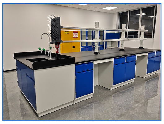PP Sink Laboratory Working Table 1mm Cold Roll Steel Chemistry Lab Table 300kg