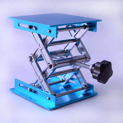 150x150mm Lab Stand Table Scissor Lift Aluminum Oxide Laboratory Scissor Lift