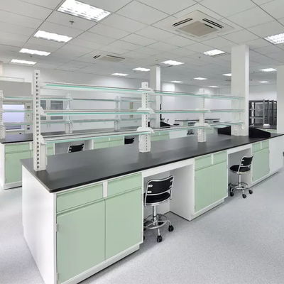 1mm Steel School Laboratory Furniture Science Steel Lab Table With Chair