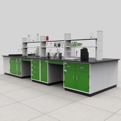 Commercial Chemistry Lab Table Top Stainless Steel Workbench With Cabinets