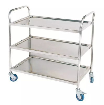 Instrument Trolley Lab Fittings Hospital Use Stainless Steel Trolley