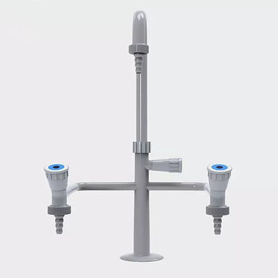 Gooseneck Lab 3 Way Water Tap PP Knob Laboratory Tap Fittings