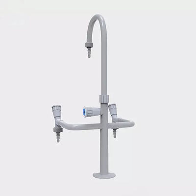 Gooseneck Lab 3 Way Water Tap PP Knob Laboratory Tap Fittings