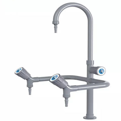 Gooseneck Lab 3 Way Water Tap PP Knob Laboratory Tap Fittings