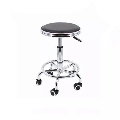 Movable Computer Lab Stools Durable Pu Rolling Lab Stool Chair 5 Wheels