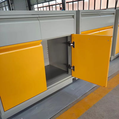 1500mm Laboratory Working Bench Side By Side Doors Two Drawers Chemical Lab Furniture
