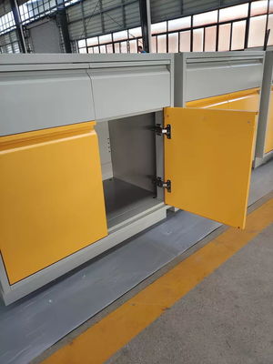 1500mm Laboratory Working Bench Side By Side Doors Two Drawers Chemical Lab Furniture