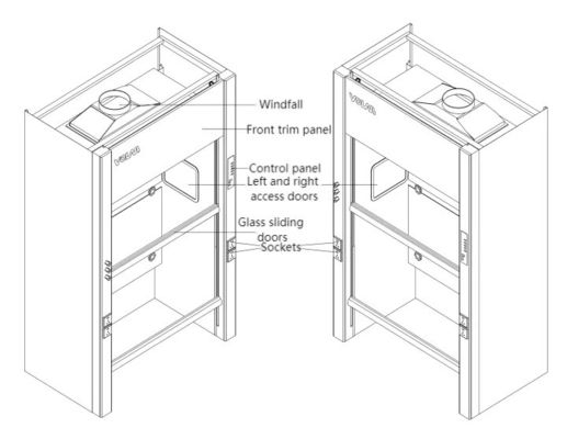 Intelligent Air Flow Fume Extraction Hoods Steel Walk In Fume Hood