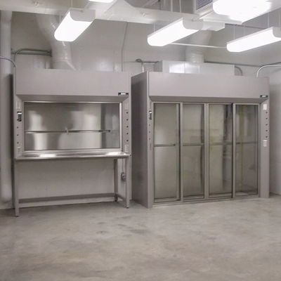 Intelligent Air Flow Fume Extraction Hoods Steel Walk In Fume Hood