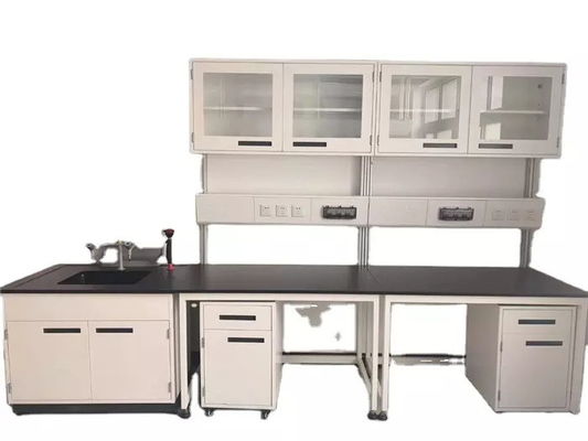 Phòng thí nghiệm Polypropylene Island Bench Ghế phòng thí nghiệm bằng gỗ bằng thép không gỉ