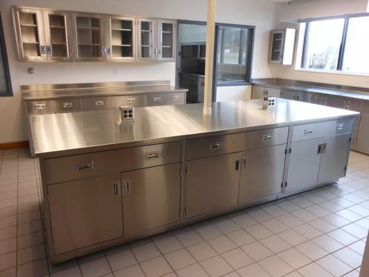 Commercial Hospital Lab Furniture Set Clean Room SS304 Chemistry Lab Table