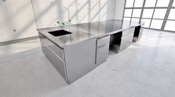 Commercial Hospital Lab Furniture Set Clean Room SS304 Chemistry Lab Table