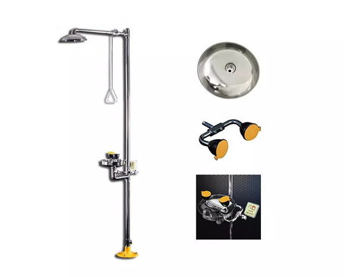10C Colored Eye Wash Shower Stations SS304 Personal Combination Eyewash