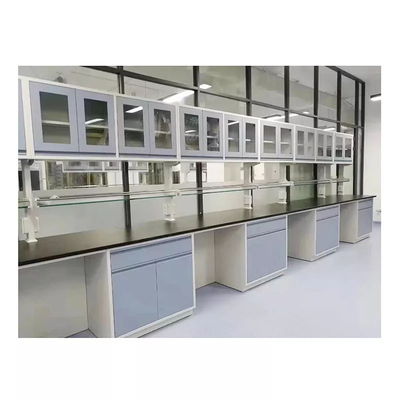 School Wall Bench Laboratory H Frame Electronics Lab Table With Reagent Rack