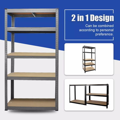 Light Duty Laboratory Storage Racks Galvanized 5 Tier Boltless Shelving Unit MDF
