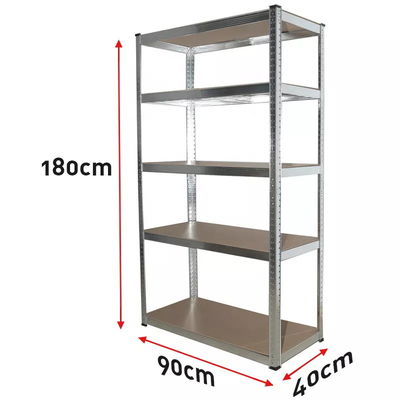 Light Duty Laboratory Storage Racks Galvanized 5 Tier Boltless Shelving Unit MDF