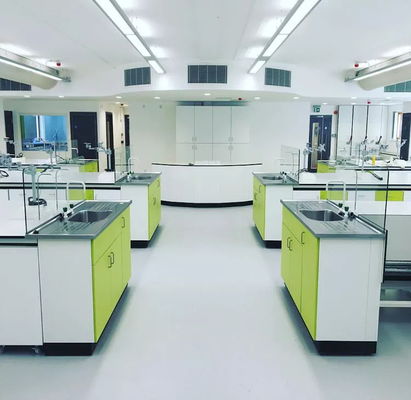 L750mm School Laboratory Furniture Epoxy Resin Lab Workstation Bench PP Sink