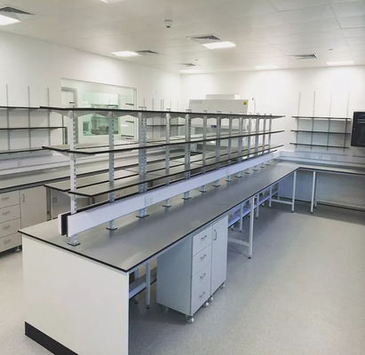L750mm School Laboratory Furniture Epoxy Resin Lab Workstation Bench PP Sink