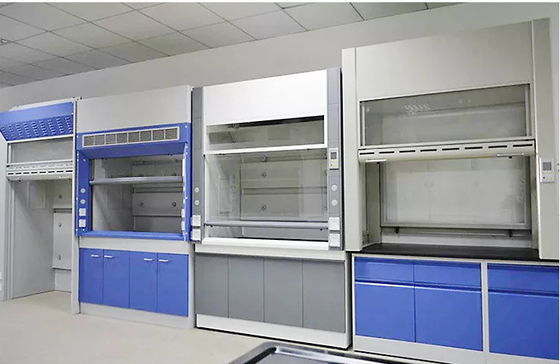 8Ft School Laboratory Furniture Lab Fume Hood With Sink Faucet Control Panel Vented