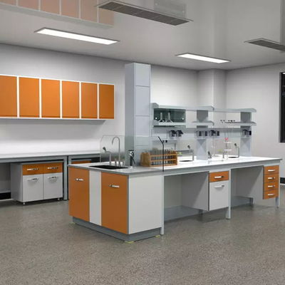 Office Building Lab Island Bench Epoxy Lab Table With Sink