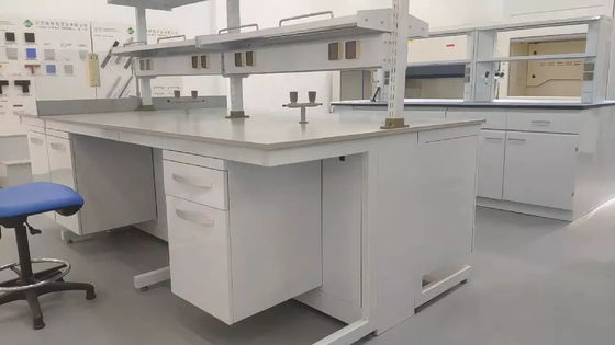 University Laboratory Island Bench Wood Wall Bench Laboratory Work Table