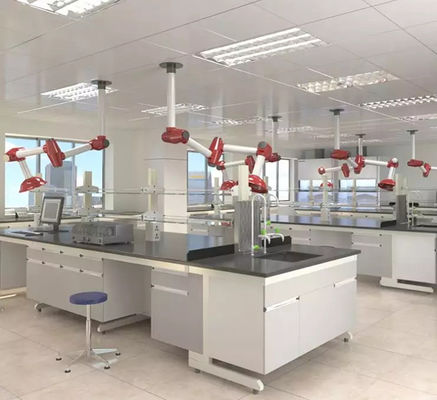 Full Steel Chemistry Lab Working Table Biotechnology Lab Wall Benche With Sink