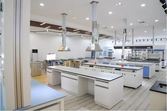 Metal Laboratory Wall Bench Chemical Resistant Lab Tables With Phenolic Resin 800mm
