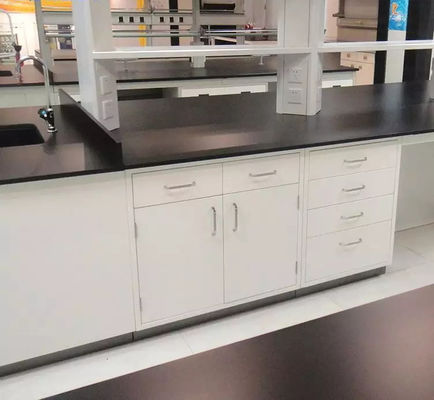 Metal Laboratory Wall Bench Chemical Resistant Lab Tables With Phenolic Resin 800mm