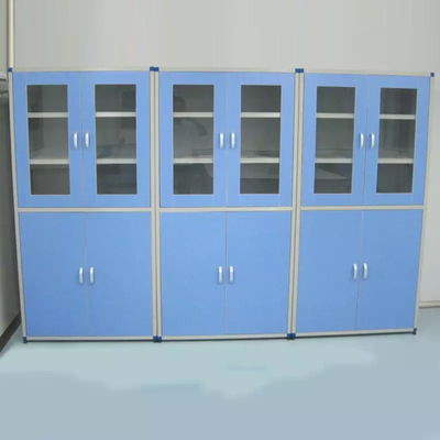 HPL Wood Lab Chemical Storage Cabinets For Hospital