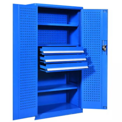 1800mm Steel Workshop Cupboards Tool Storage Cabinet Garage With Lock